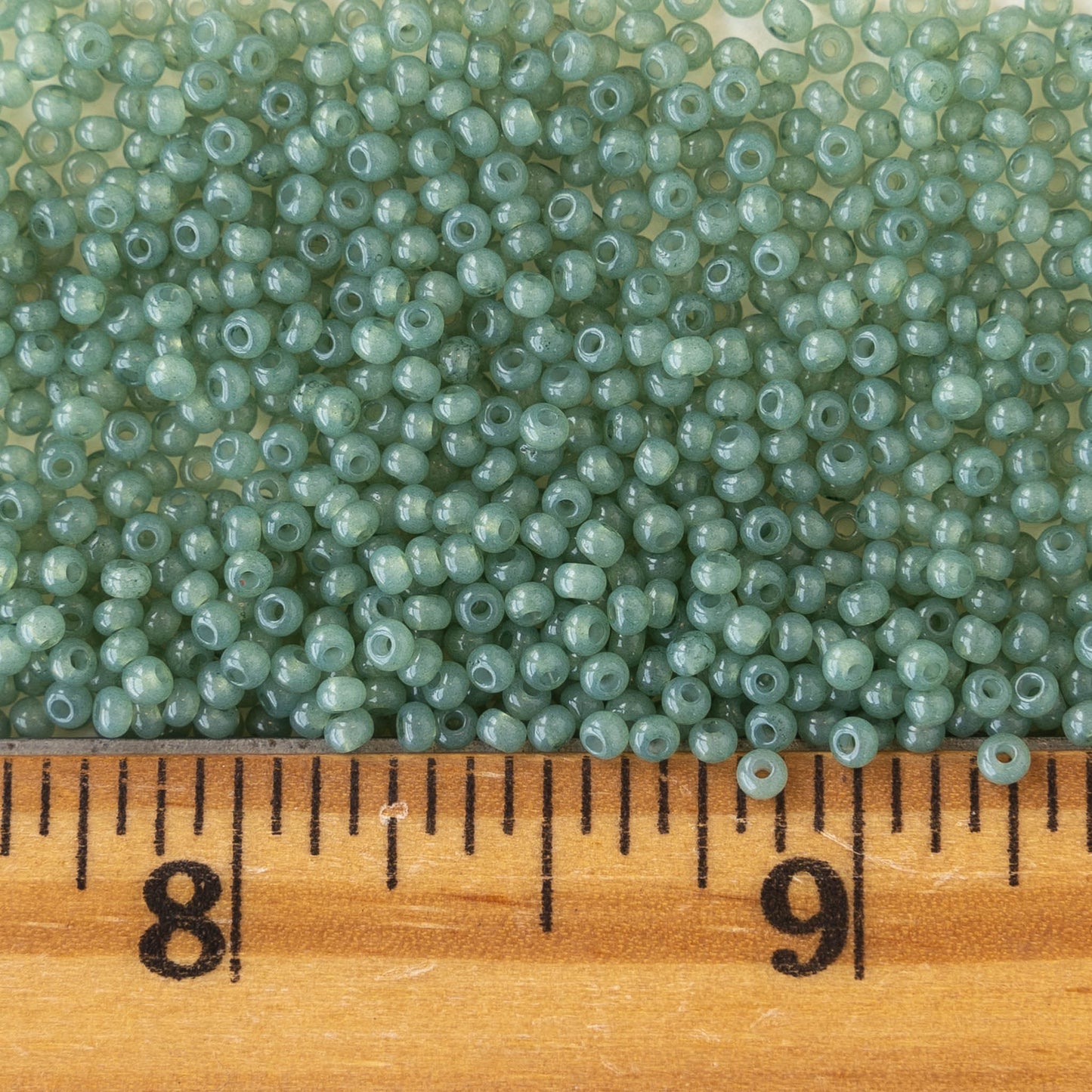 Load image into Gallery viewer, 11/0 Seed Beads - Sol Gel Jade Green Opal- 24 grams
