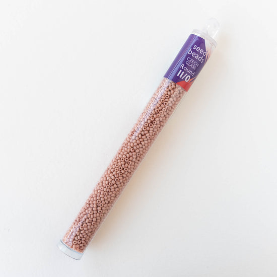 11/0 Seed Beads - Opaque Light Mauve Pink - 24 gram Tube