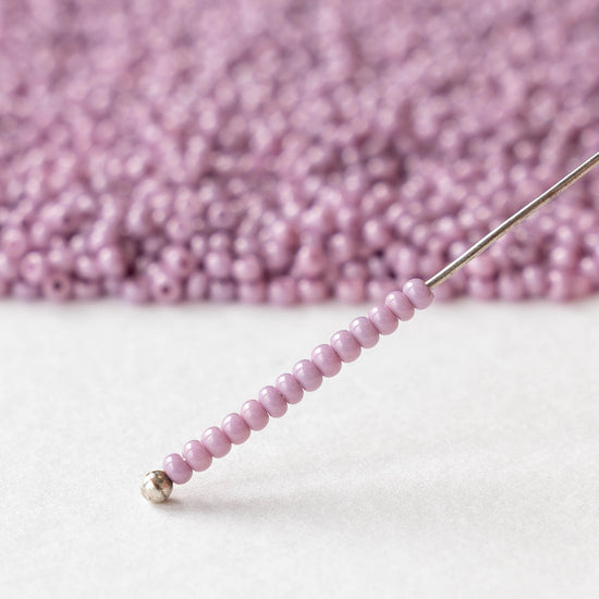 11/0 Glass Seed Beads - Opaque Lila - 10 grams