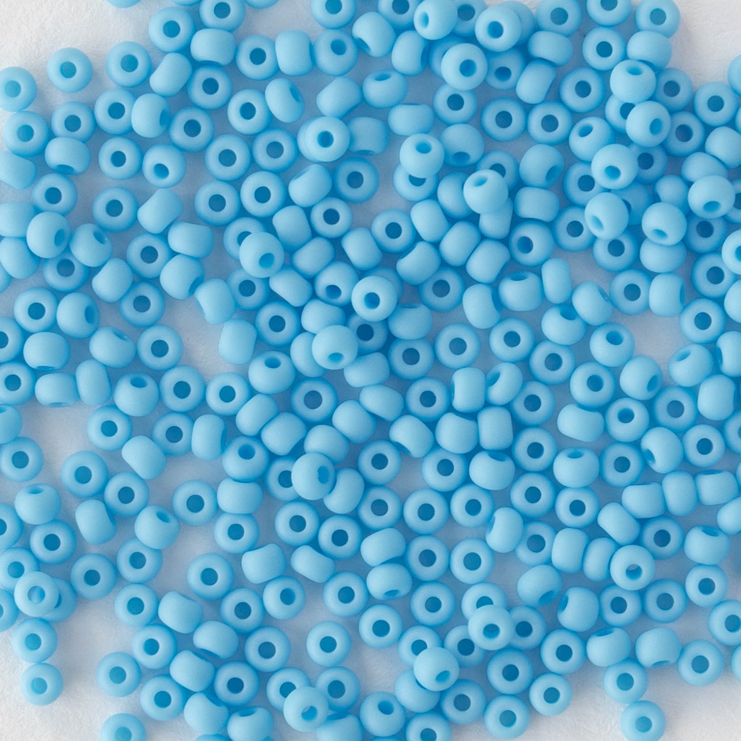 11/0 Glass Seed Beads - Matte Opaque Blue - 20 grams