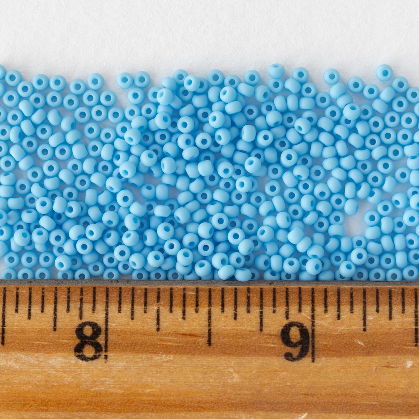 11/0 Glass Seed Beads - Matte Opaque Blue - 20 grams