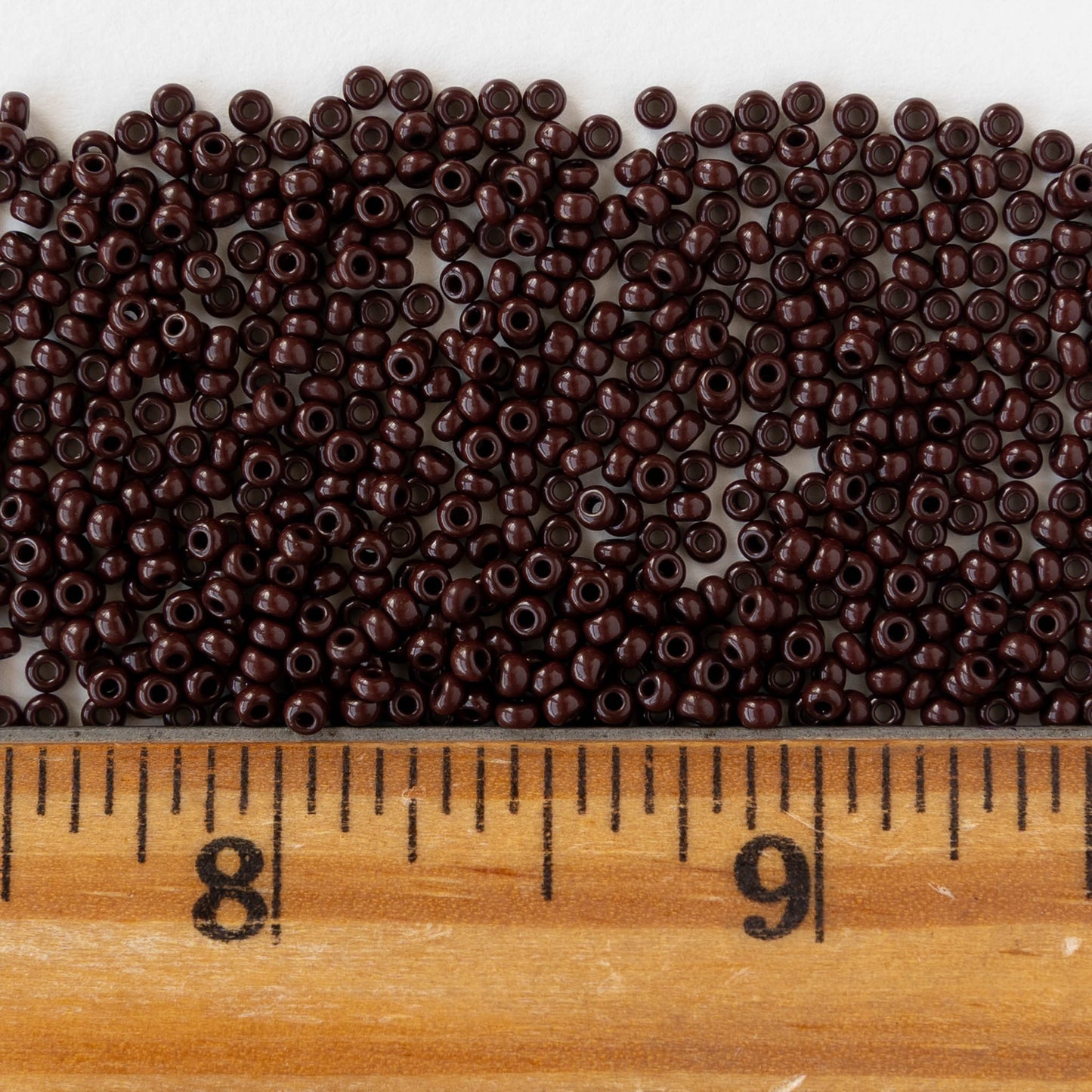 11/0 Glass Seed Beads - Opaque Brown - 20 grams