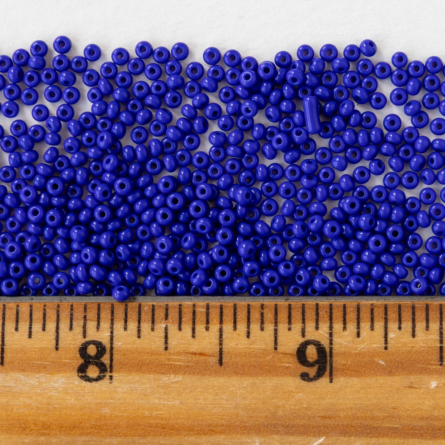 11/0 Glass Seed Beads - Opaque Cobalt Blue - 25 grams