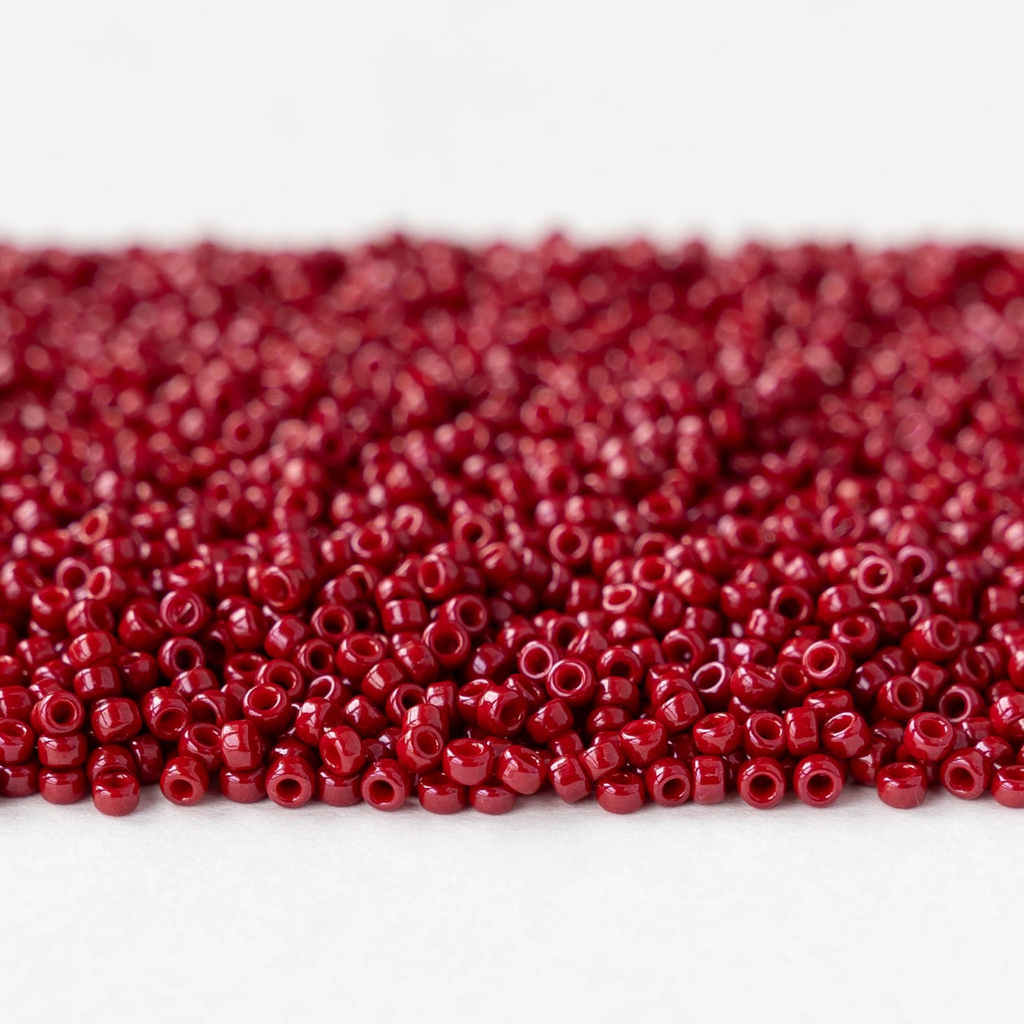 11/0 Seed Beads - Opaque Bright Red - 20 grams