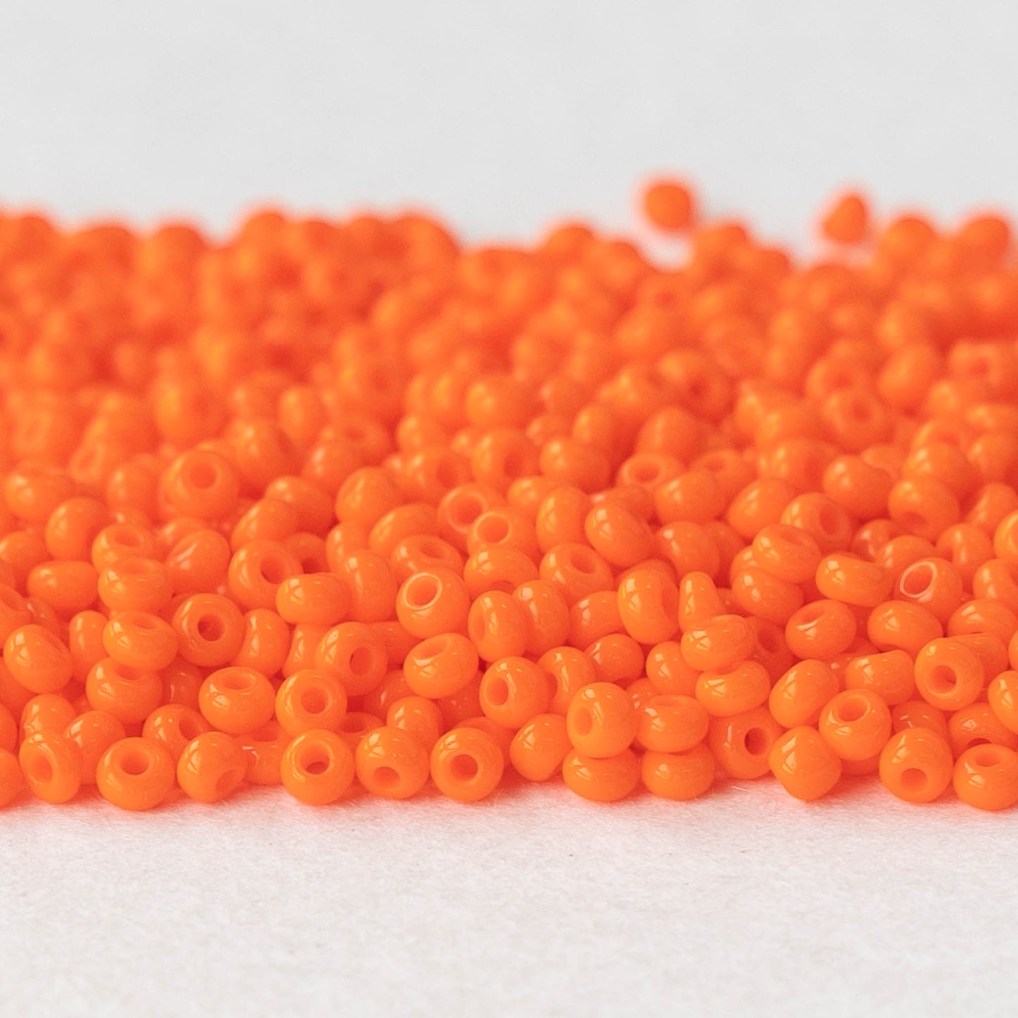 11/0 Seed Beads - Opaque Orange - 24 gram Tube
