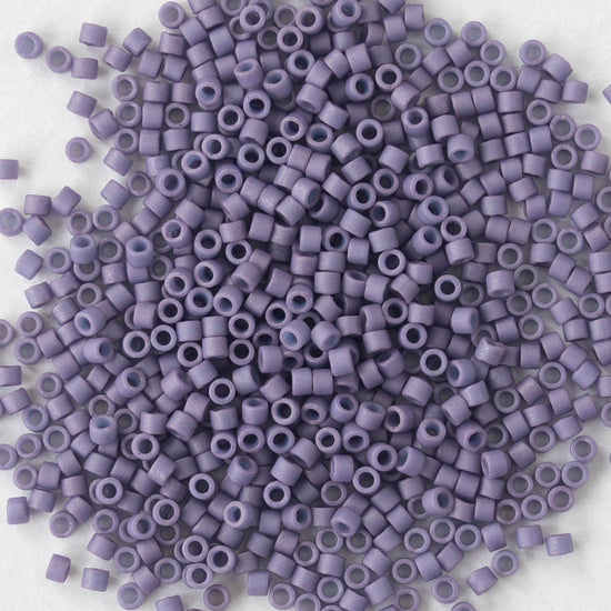 11/0 Delica Seed Beads - Opaque Purple Grape Matte - 2 Inch Tube