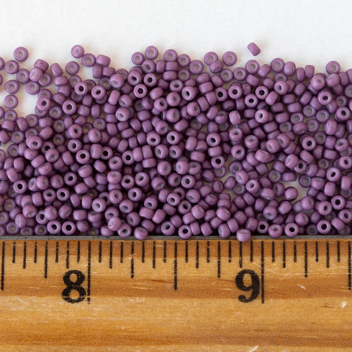 11/0 Glass Seed Beads - Opaque Matte Purple - 25 grams