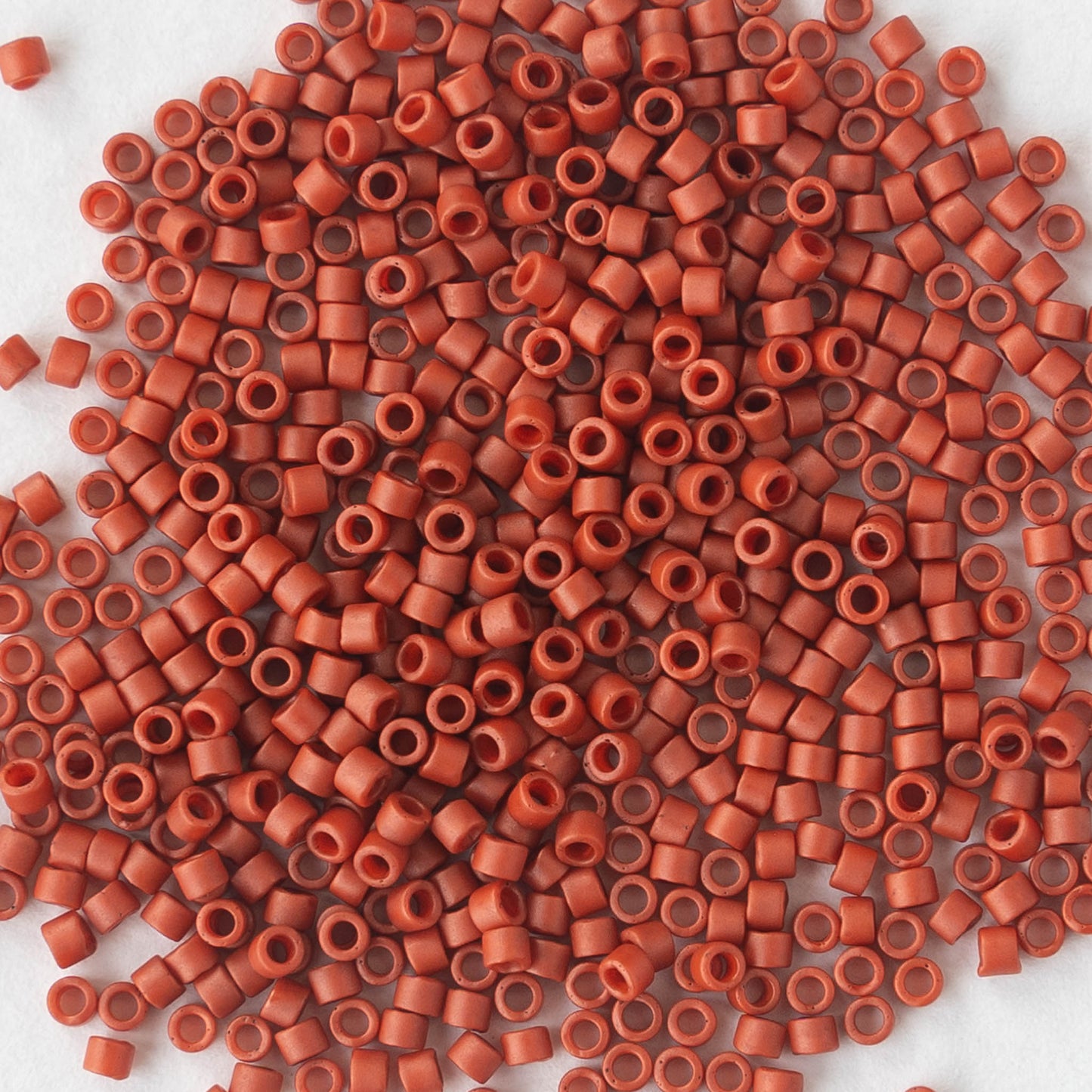 11/0 Delica Seed Beads - Opaque Red Matte - 2 Inch Tube