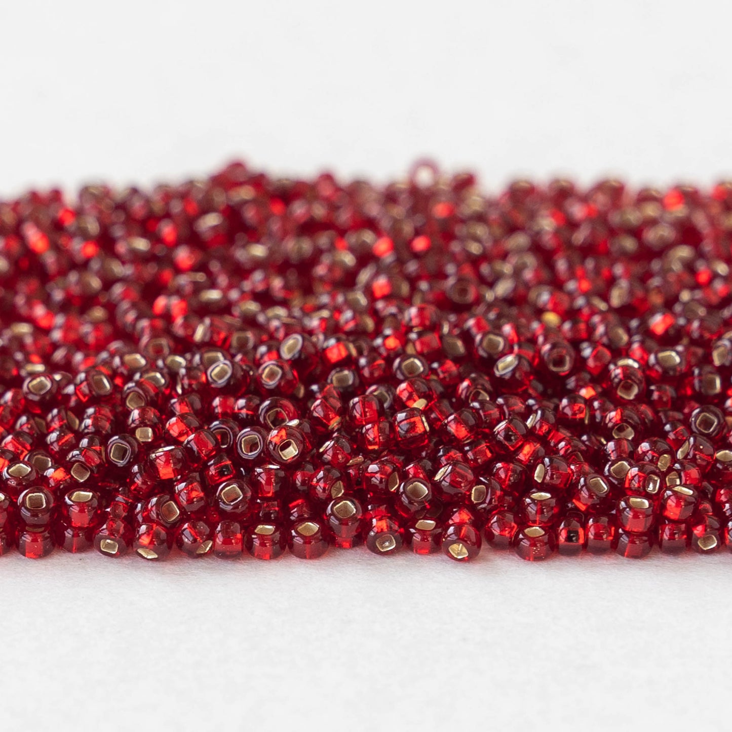 11/0 Seed Beads - Red Silver Lined - 24 gram Tube