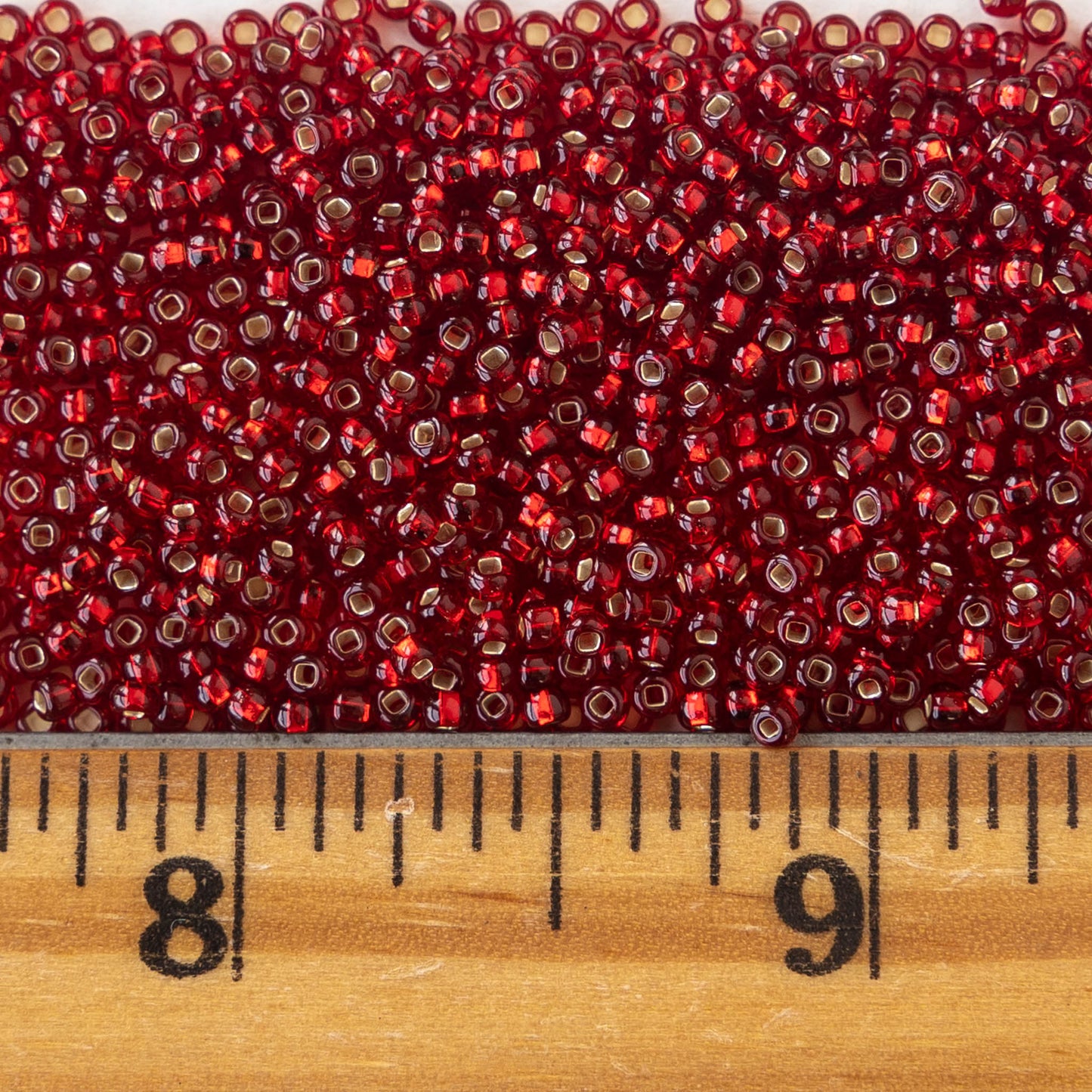 11/0 Seed Beads - Red Silver Lined - 24 gram Tube