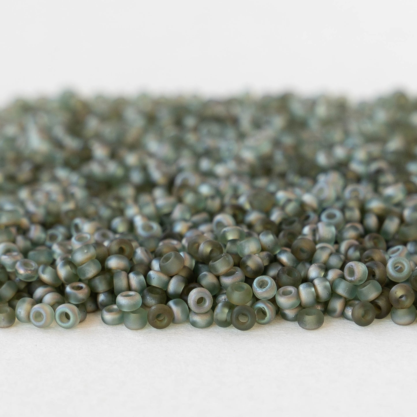 11/0 Seed Beads - Aqua Matte Celsian - 24 grams