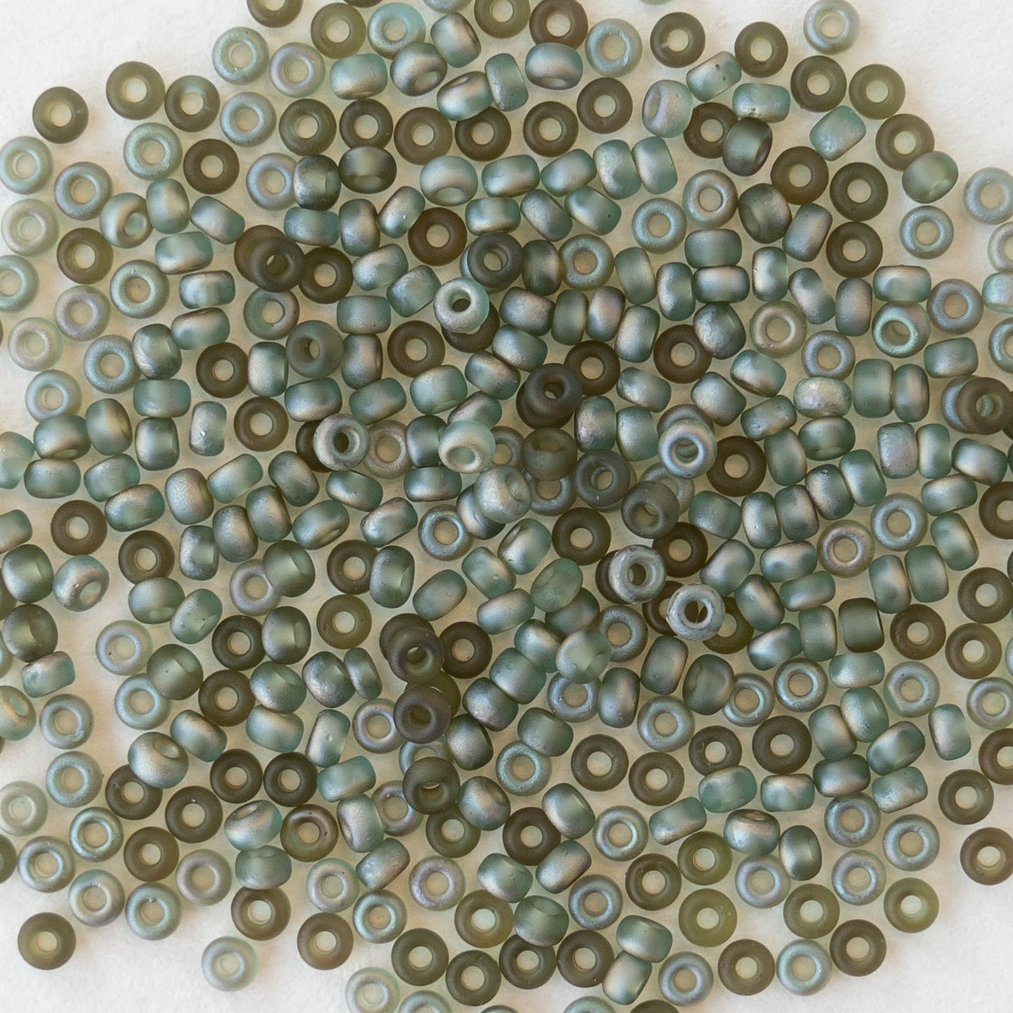 11/0 Seed Beads - Aqua Matte Celsian - 24 grams