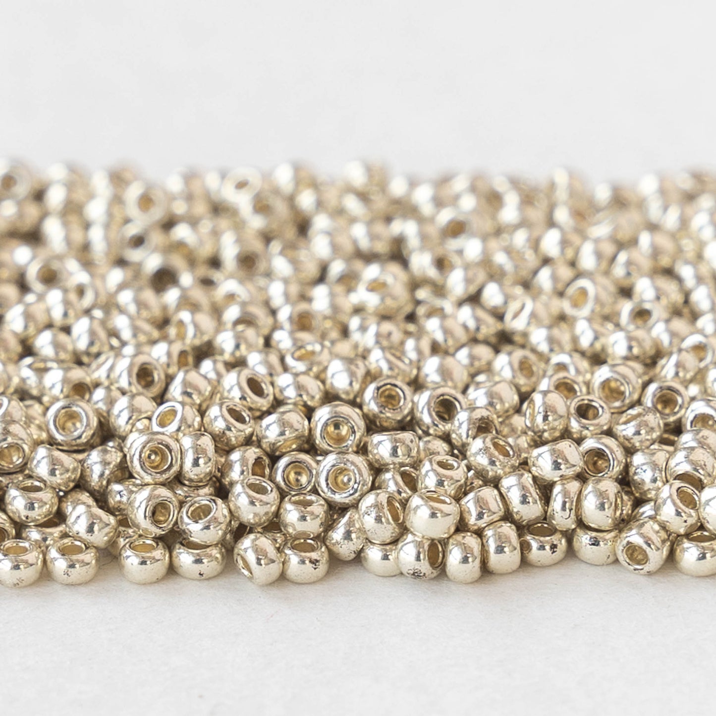 11/0 Seed Beads - Silver Metallic - 24 gram Tube