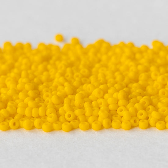 Load image into Gallery viewer, 11/0 Seed Beads - Opaque Bright Yellow - 24 gram Tube
