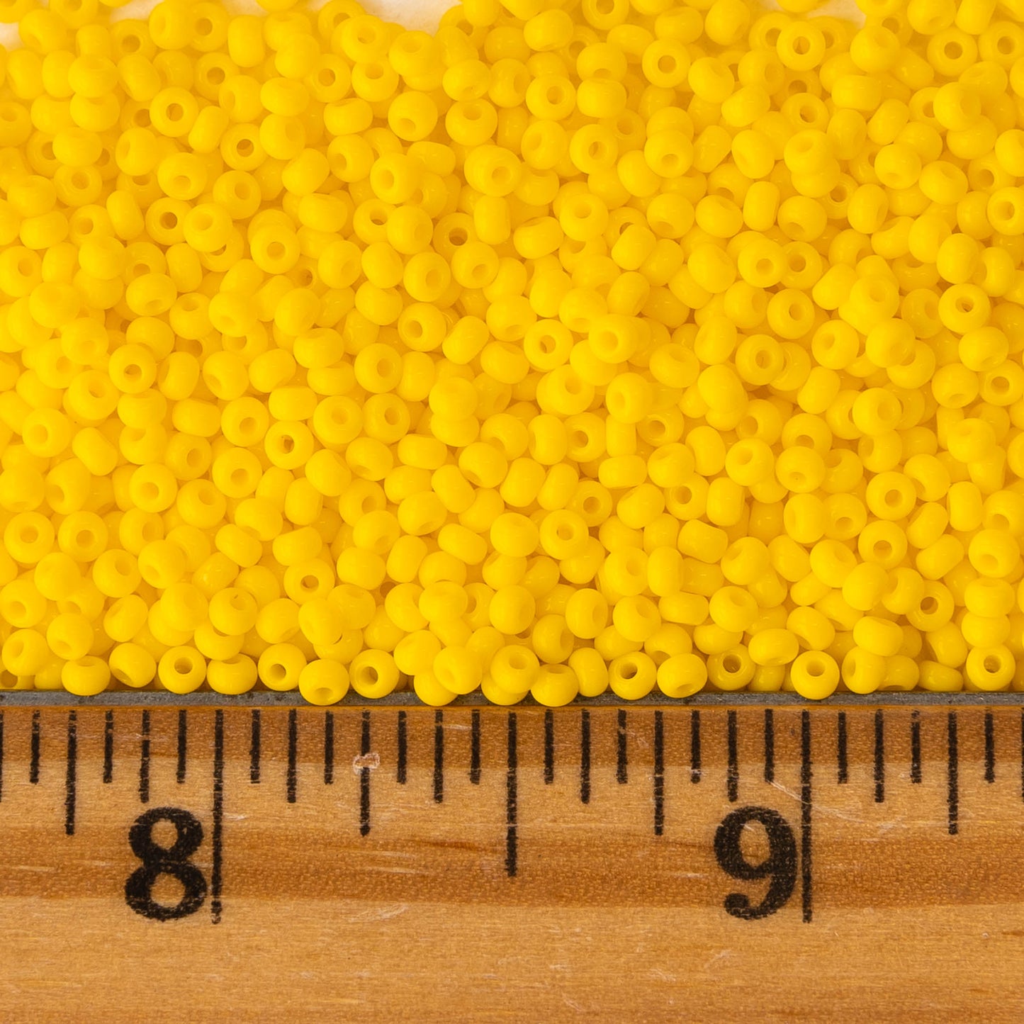 11/0 Seed Beads - Opaque Bright Yellow - 24 grams