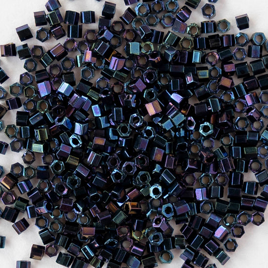 15/0 Glass Hex Cut Seed Beads - Metallic Nebula - 10 grams