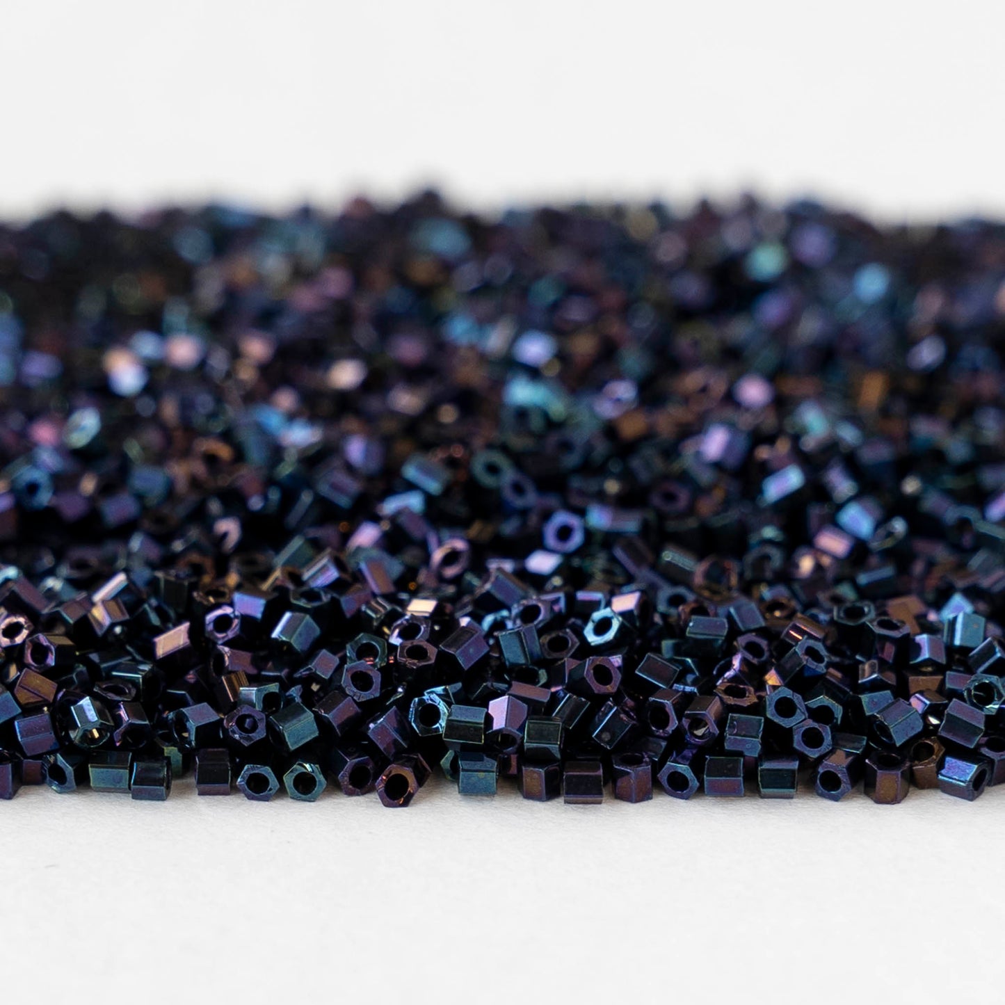 15/0 Glass Hex Cut Seed Beads - Metallic Nebula - 10 grams