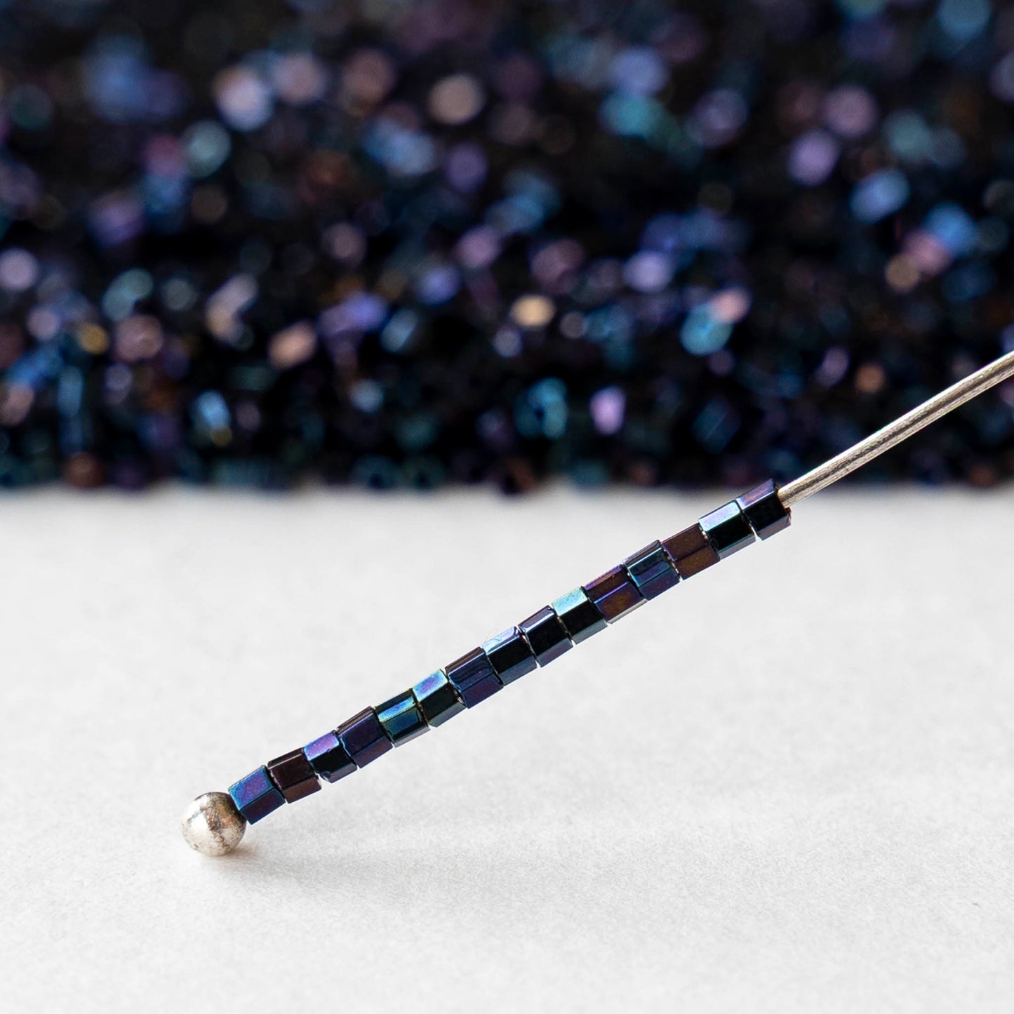 15/0 Glass Hex Cut Seed Beads - Metallic Nebula - 10 grams