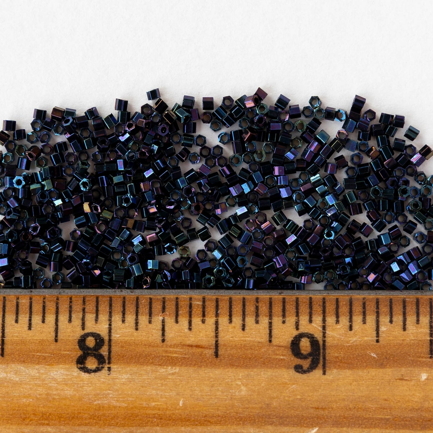 15/0 Glass Hex Cut Seed Beads - Metallic Nebula - 10 grams