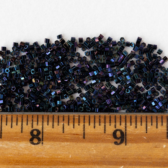 15/0 Glass Hex Cut Seed Beads - Metallic Nebula - 10 grams
