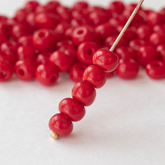 Load image into Gallery viewer, 2/0 Seed Beads - Opaque Red - 25 grams
