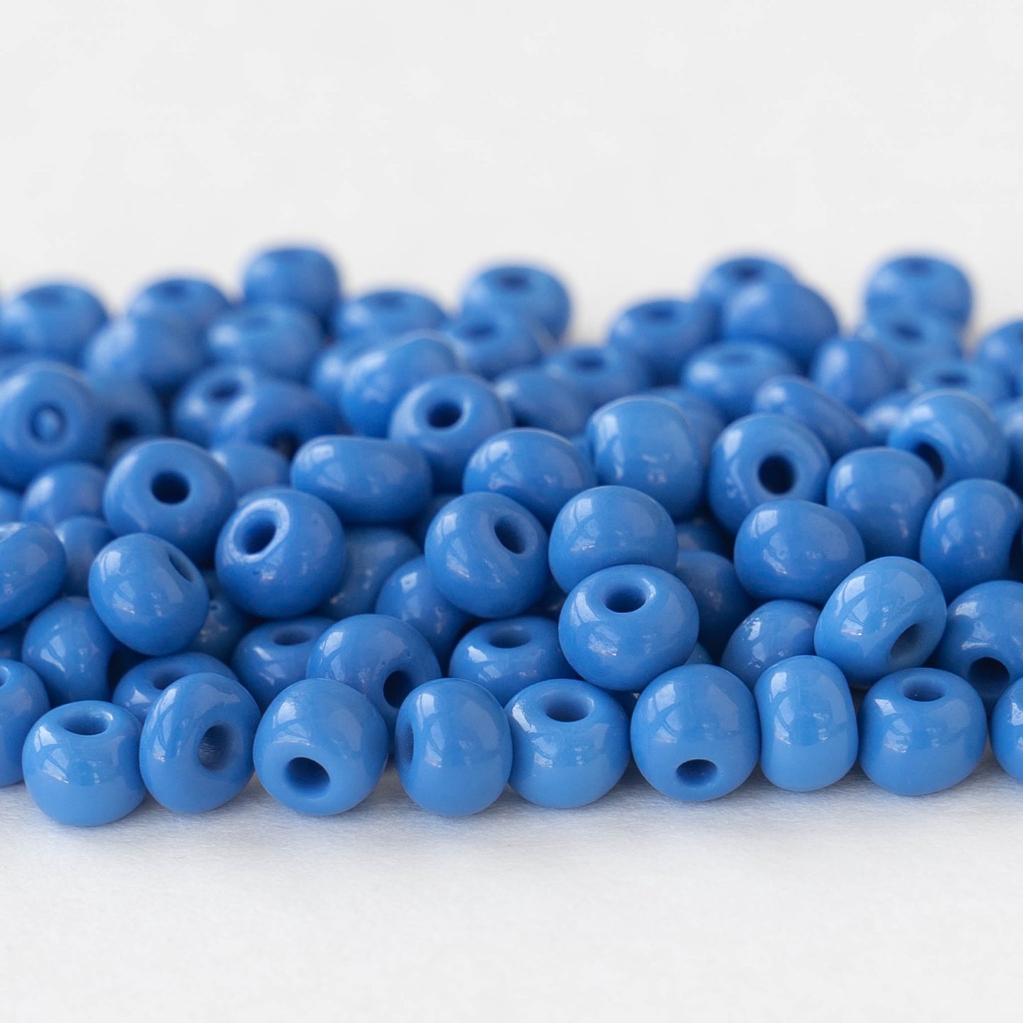 3/0 Seed Beads - Opaque Blue Turquoise - 25 grams