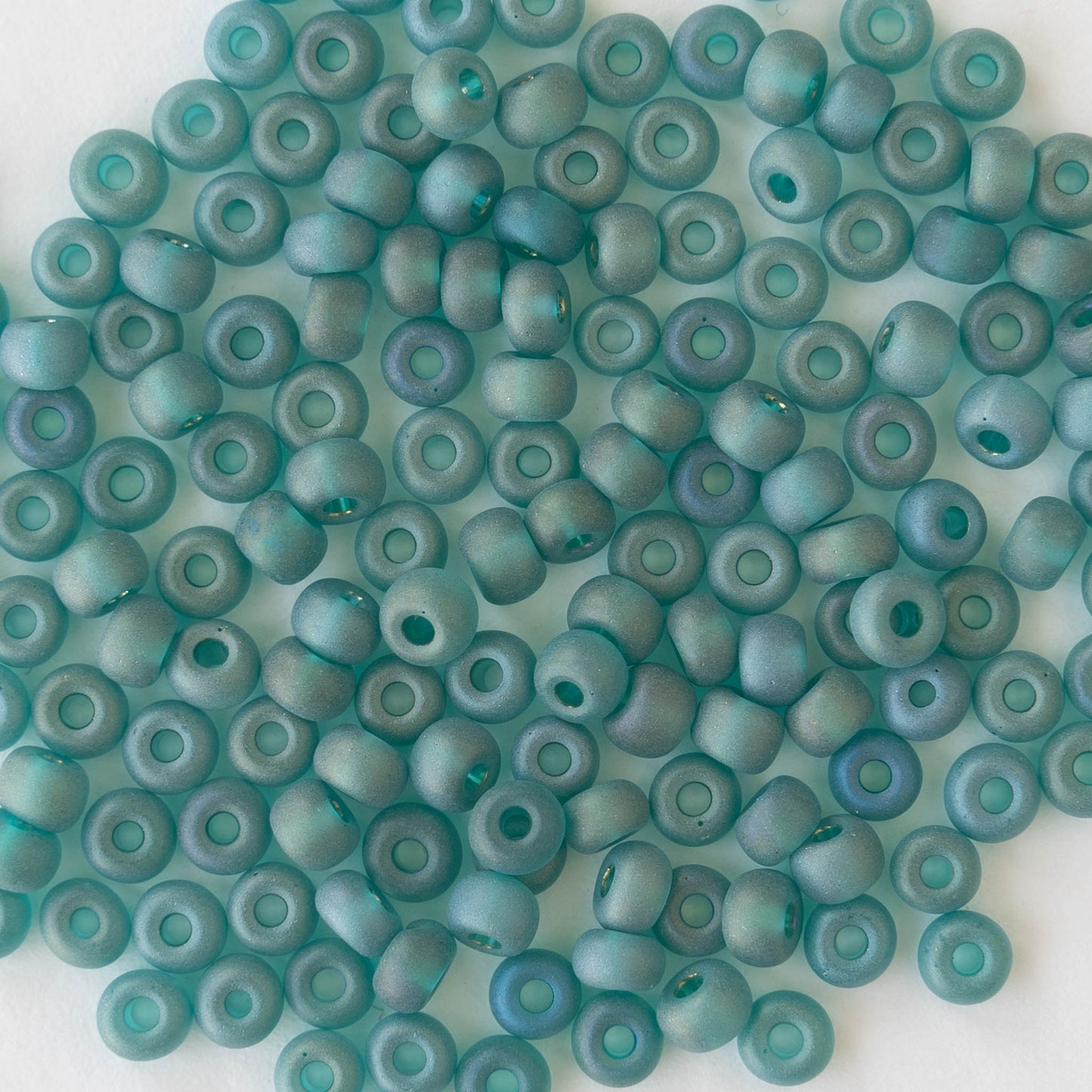 6/0 Seed Beads - Blue Zircon Frost - 25 grams