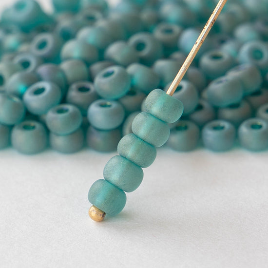 6/0 Seed Beads - Blue Zircon Frost - 25 grams