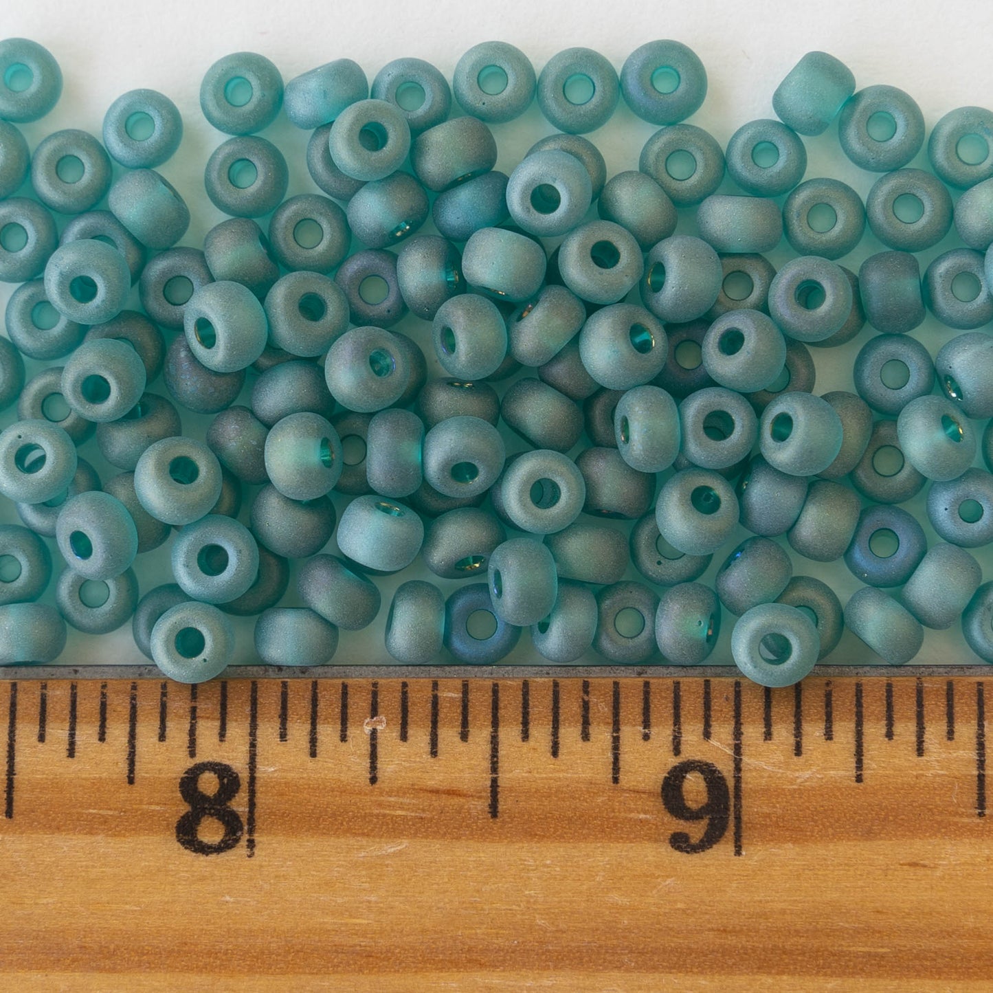 6/0 Seed Beads - Blue Zircon Frost - 25 grams