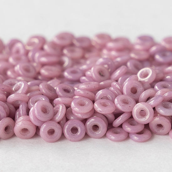 4mm O-Ring Beads - Opaque Pink - 10 grams