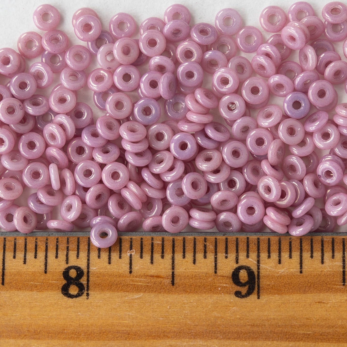 4mm O-Ring Beads - Opaque Pink - 10 grams