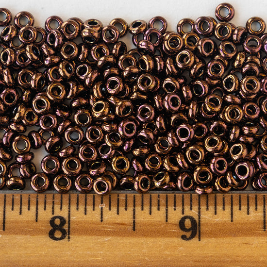 4mm O-Ring Beads - Metallic Bronze - 10 grams