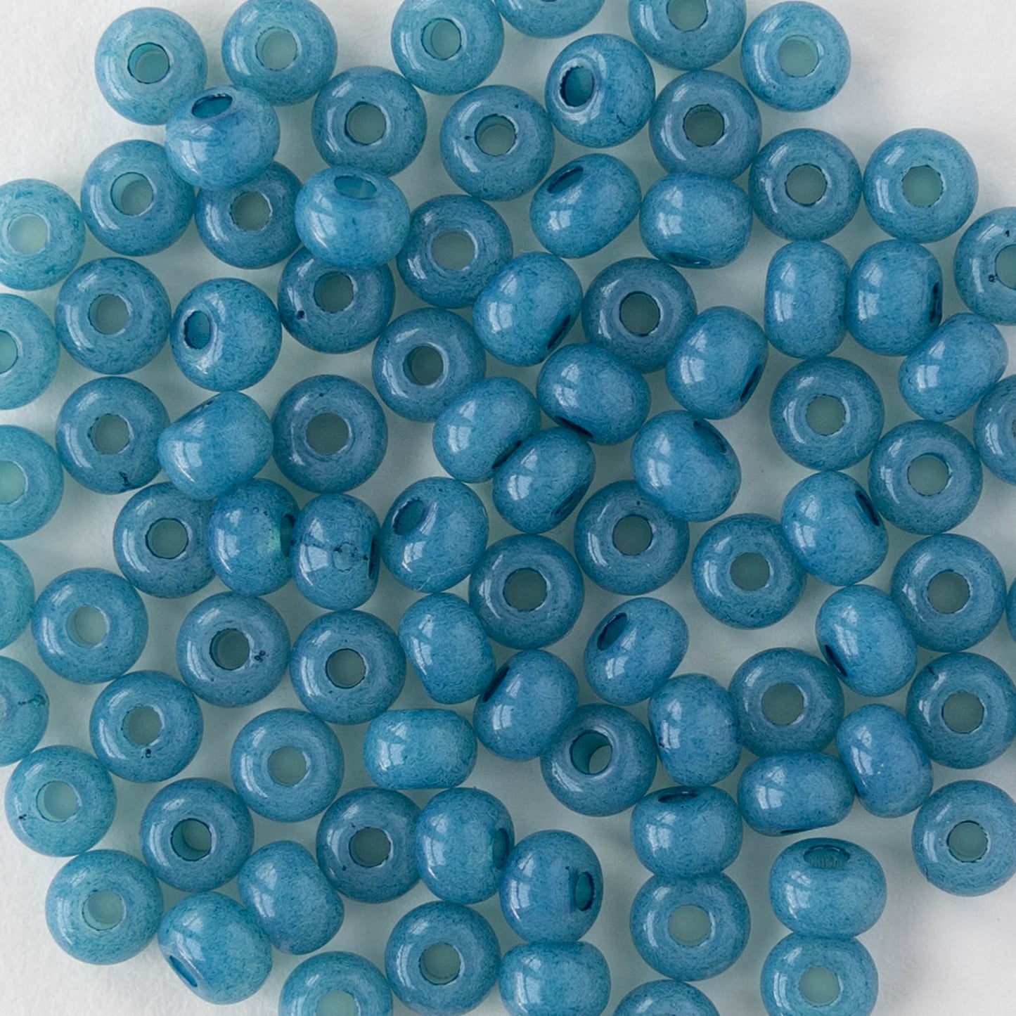 Size 6/0 Glass Seed Beads - African Opal Solgel - 20 grams