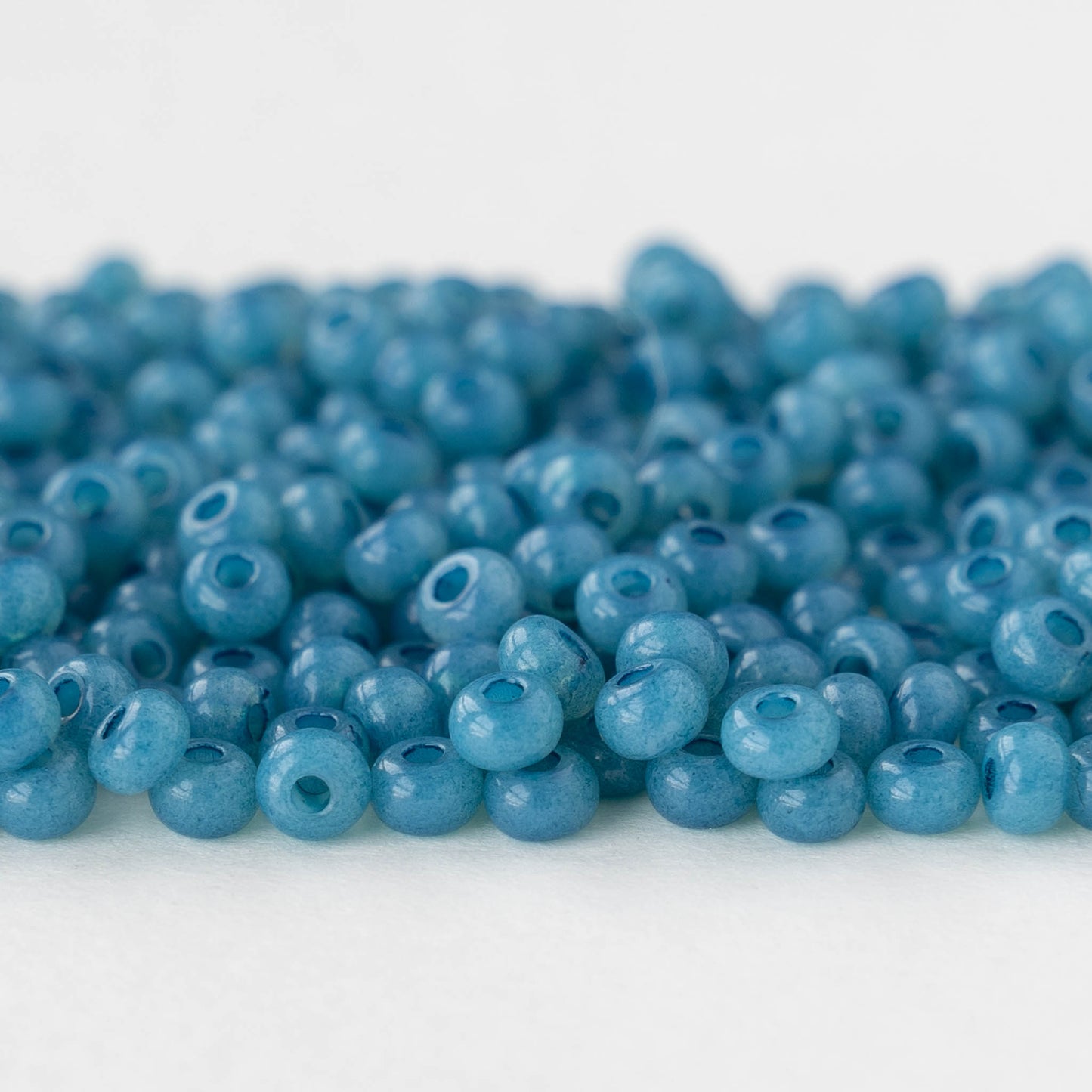 Size 6/0 Glass Seed Beads - African Opal Solgel - 20 grams