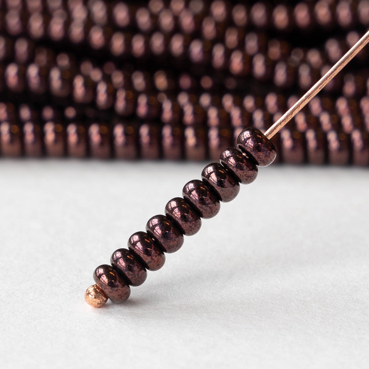 6/0 Seed Beads - Burgundy Metallic - 20 inches