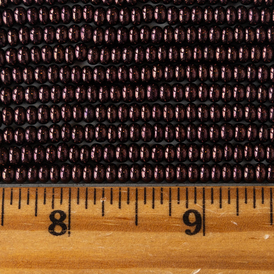 6/0 Seed Beads - Burgundy Metallic - 20 inches