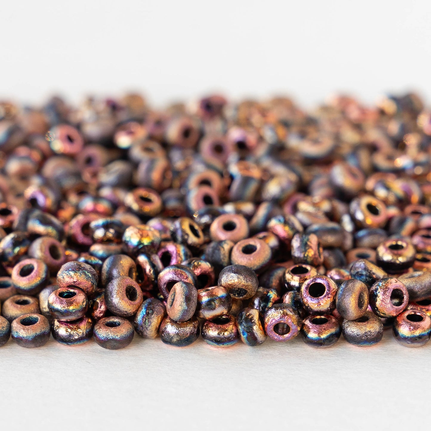 Size 6/0 Glass Seed Beads - Crystal Capri Rose - 10 grams