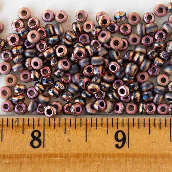 Size 6/0 Glass Seed Beads - Crystal Capri Rose - 10 grams