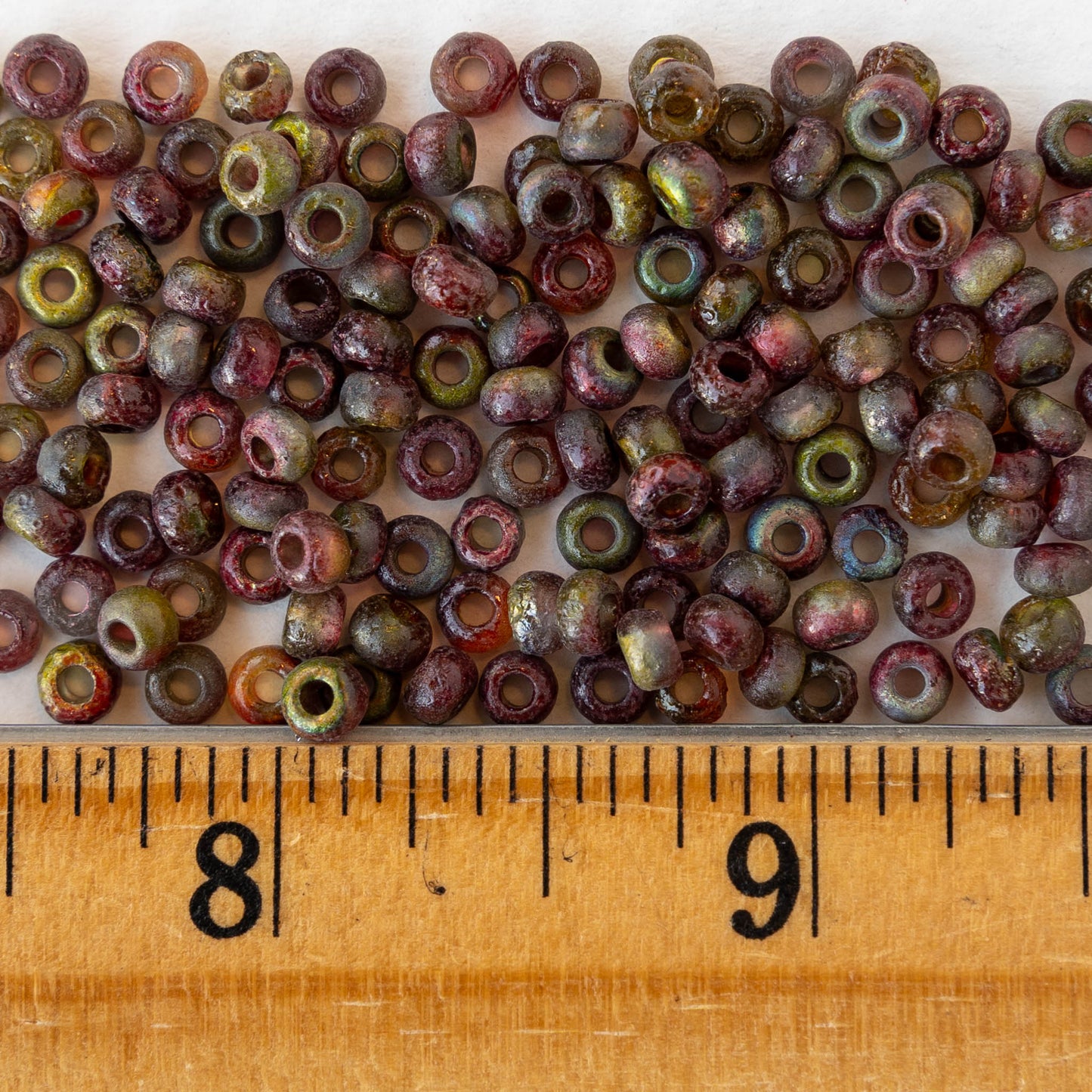 Size 6/0 Glass Seed Beads - Crystal Magic Apple - 10 grams ~180 beads