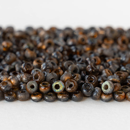 Size 6/0 Glass Seed Beads - Crystal Magic Copper - 10 grams