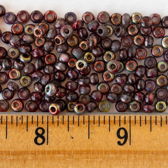 Size 6/0 Glass Seed Beads - Crystal Magic Wine - 10 grams