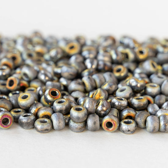 Size 6/0 Glass Seed Beads - Crystal Marea -10 grams