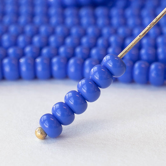 Size 6 Seed Beads - Dark Periwinkle Blue - Choose Amount
