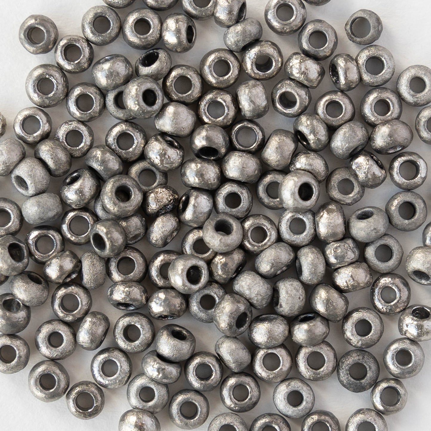 Size 6/0 Glass Seed Beads - Etched Crystal Argentic - 10 grams