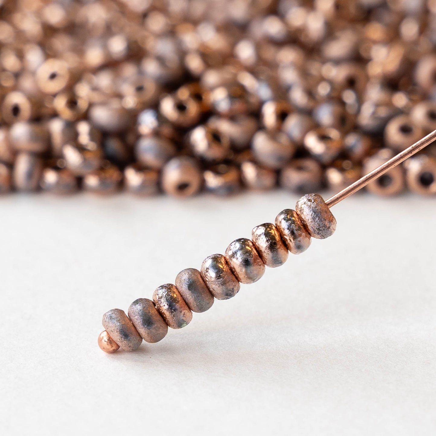 Size 6/0 Glass Seed Beads - Etched Crystal Capri Gold - 10 grams ~180 beads