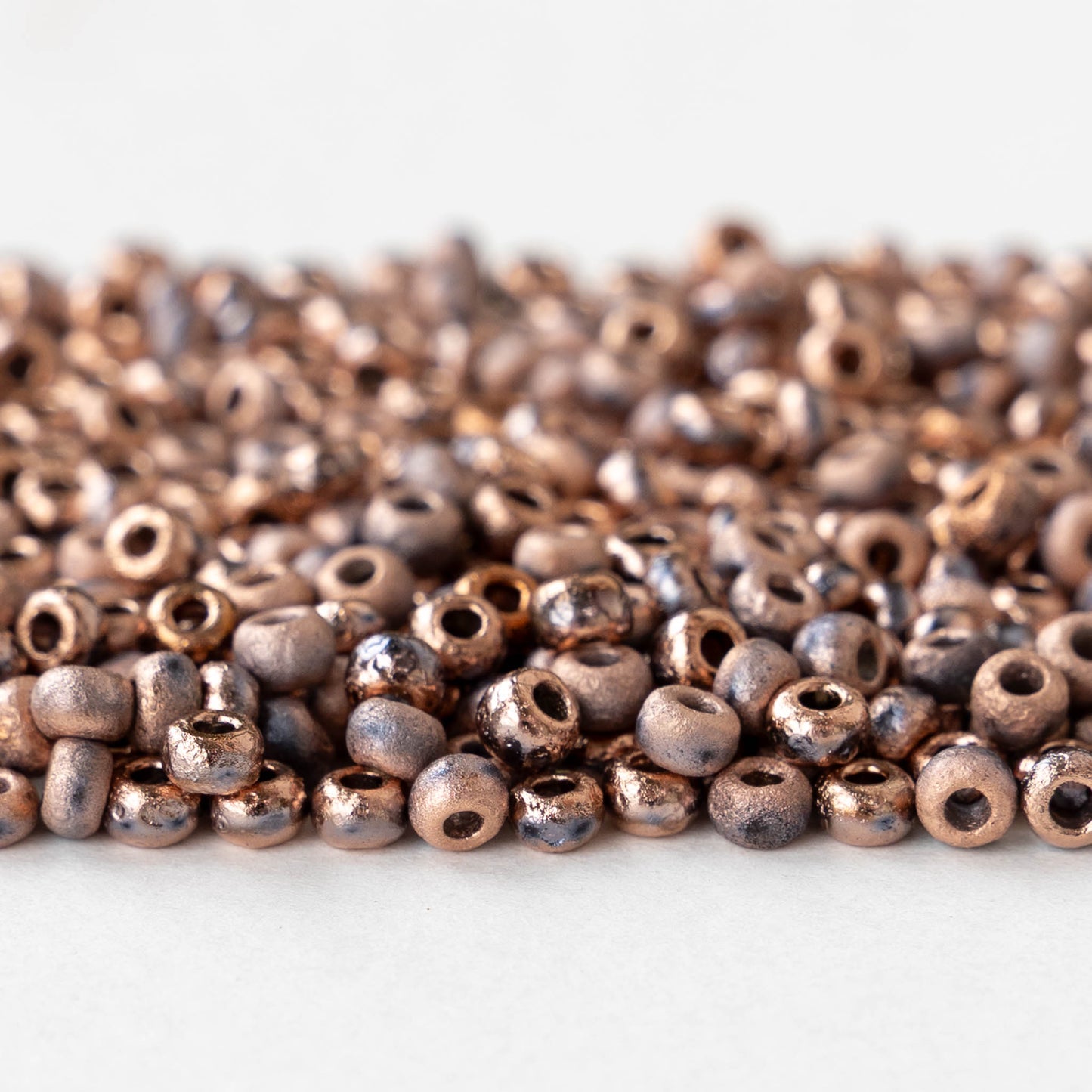 Size 6/0 Glass Seed Beads - Etched Crystal Capri Gold - 10 grams ~180 beads
