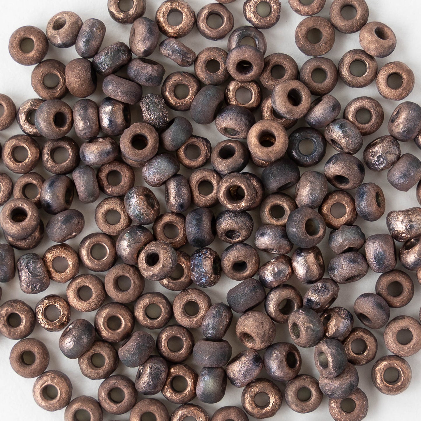 Size 6/0 Glass Seed Beads - Etched Crystal Capri Gold Dark - 10 grams ~180 beads