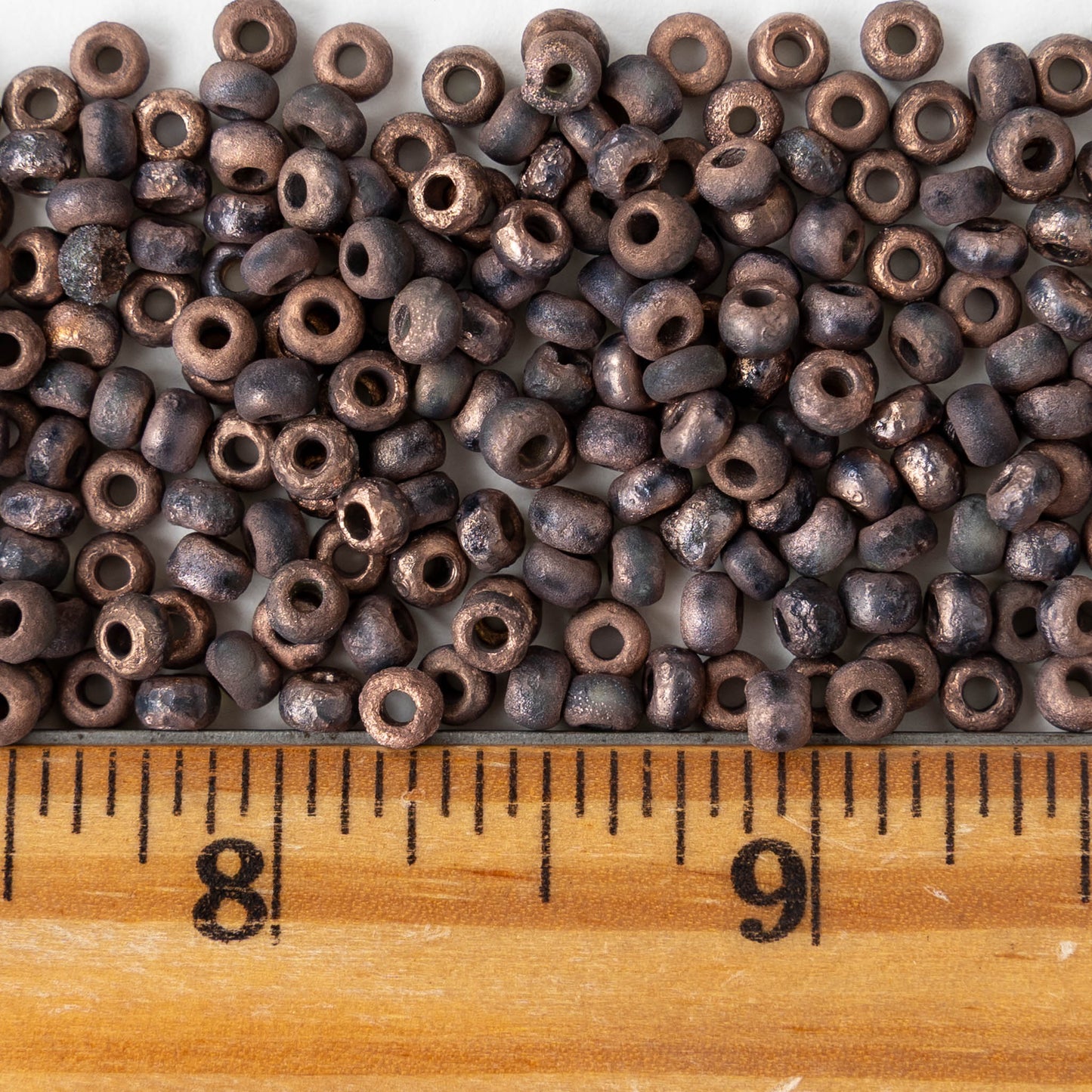Size 6/0 Glass Seed Beads - Etched Crystal Capri Gold Dark - 10 grams ~180 beads