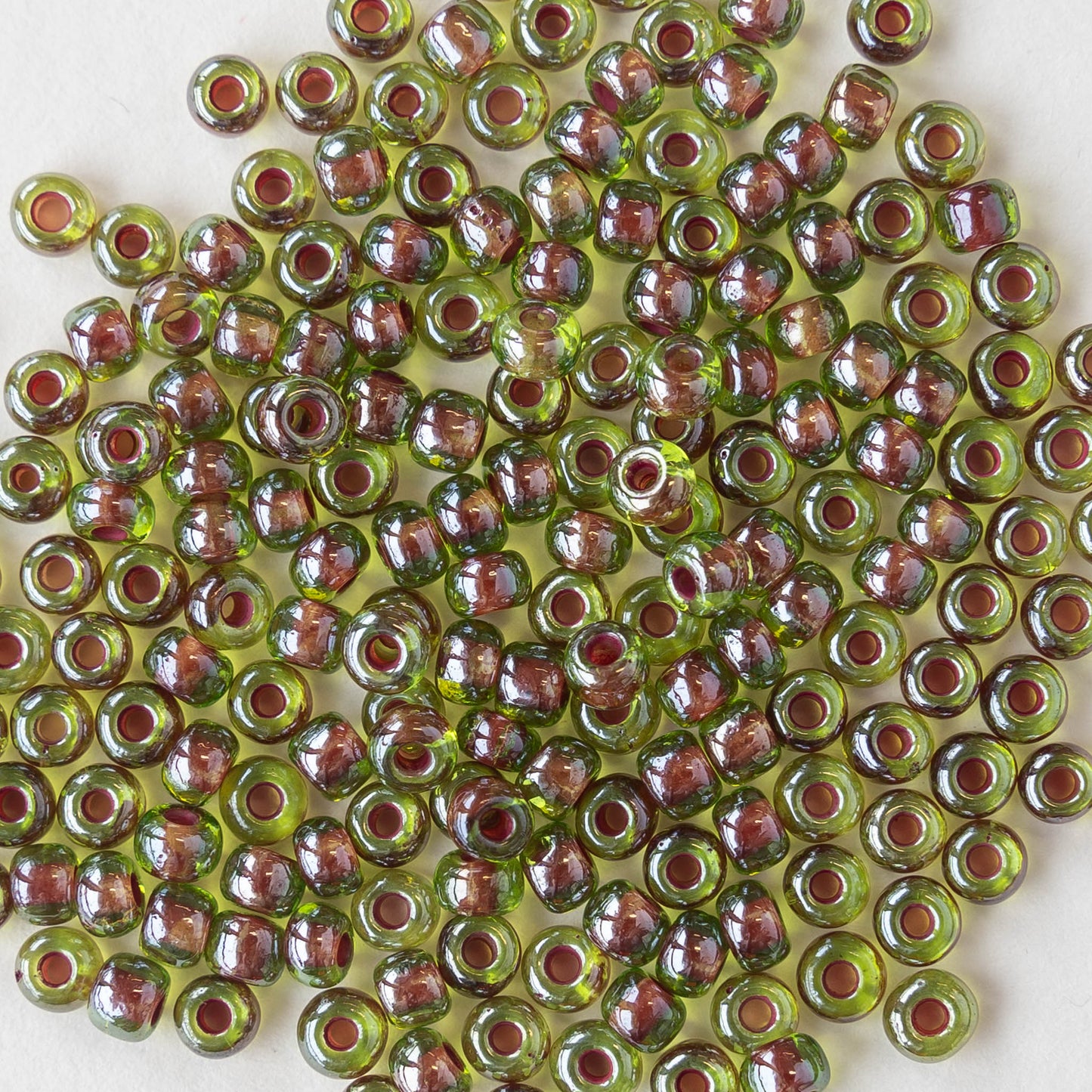 6/0 Seed Beads - Tourmaline - 2 Strands