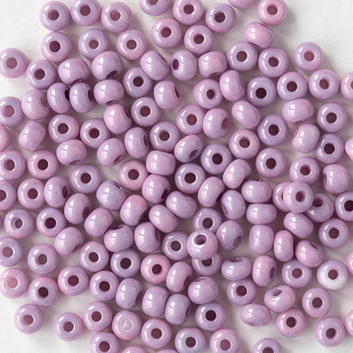 Size 6/0 Glass Seed Beads - Opaque Lila - 20 grams